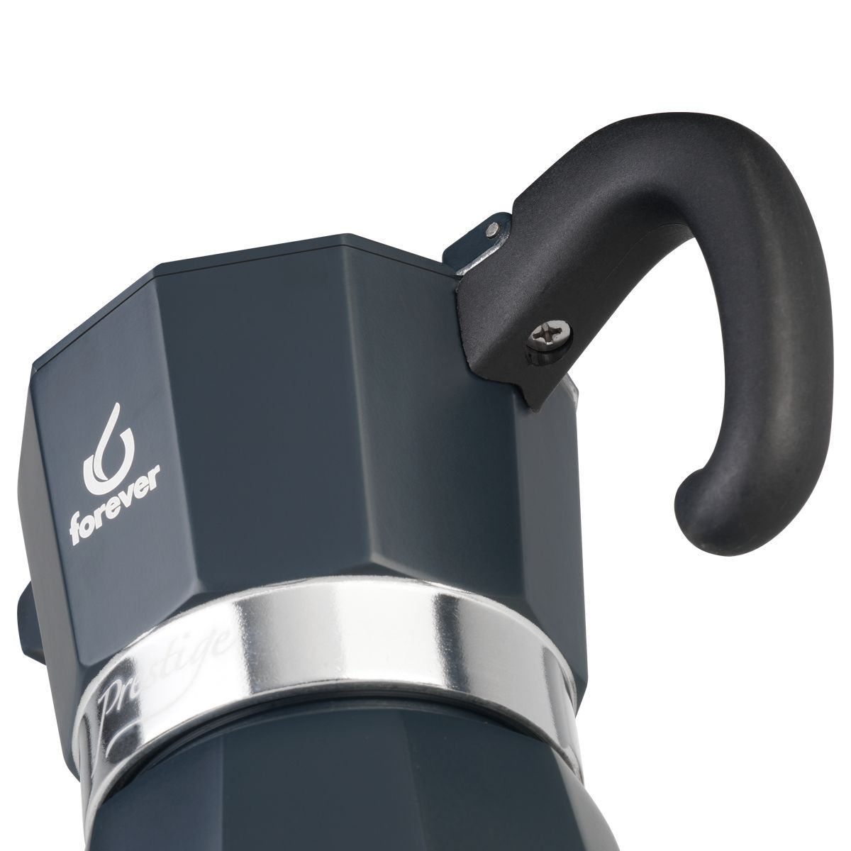 Гейзерная кофеварка алюминиевая MOKA PRESTIGE "NOBLESSE" черная на 6 чашек