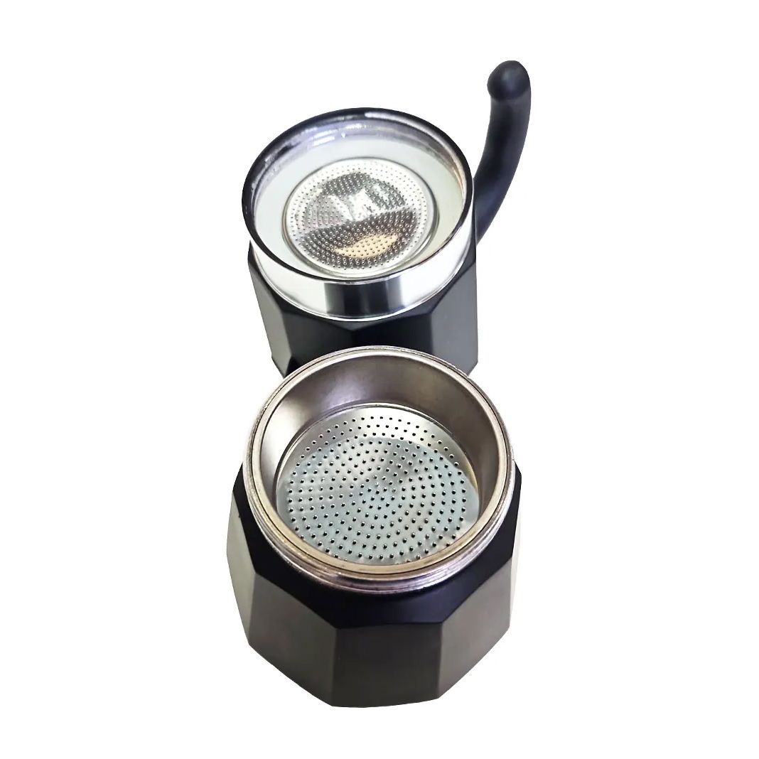 Гейзерная кофеварка MISS MOKA "INNOVA" черная на 6 чашек