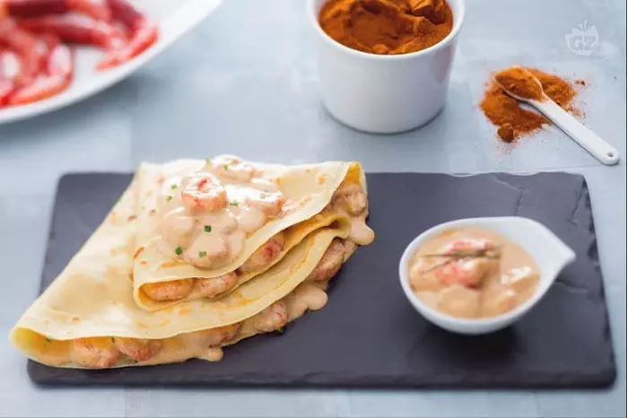 Блины с креветками Блины с креветками