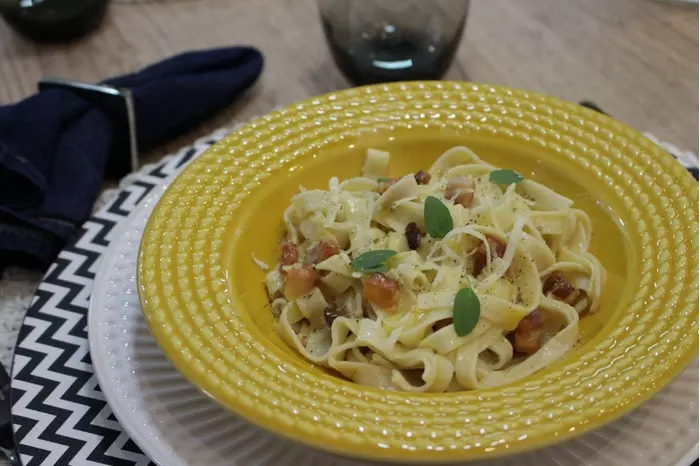 Феттучини карбонара Феттучини карбонара