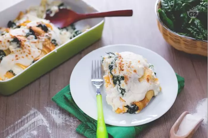 Блинчики с рикоттой и шпинатом Блинчики с рикоттой и шпинатом