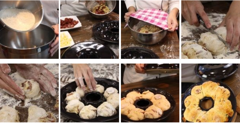 Итальянский хлеб с колбасками