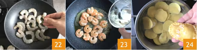 Равиоли, фаршированные картофелем и креветками