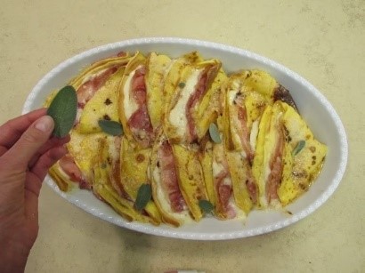 Блинчики с ветчиной и сыром